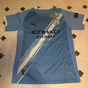 Puma Man City Haaland 9 Home Jersey 23/24 Sky Blue Men's L NWT